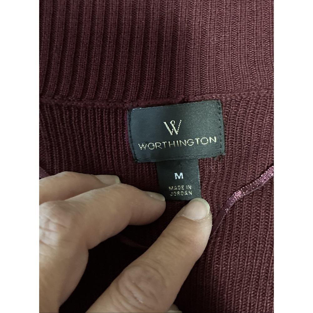 Worthington Women's Long Sleeve Open Front Cardigan Sweater Size Medium (L12) - Picture 3 of 8